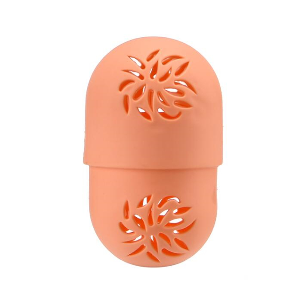 Meikkisieni puffi kotelo säilytyslaatikko pehmeä silikoni kosmeettinen puffi puhdistus kuivauskotelo meikki kauneus tehosekoittimen pidiketarvikkeet: Oranssi