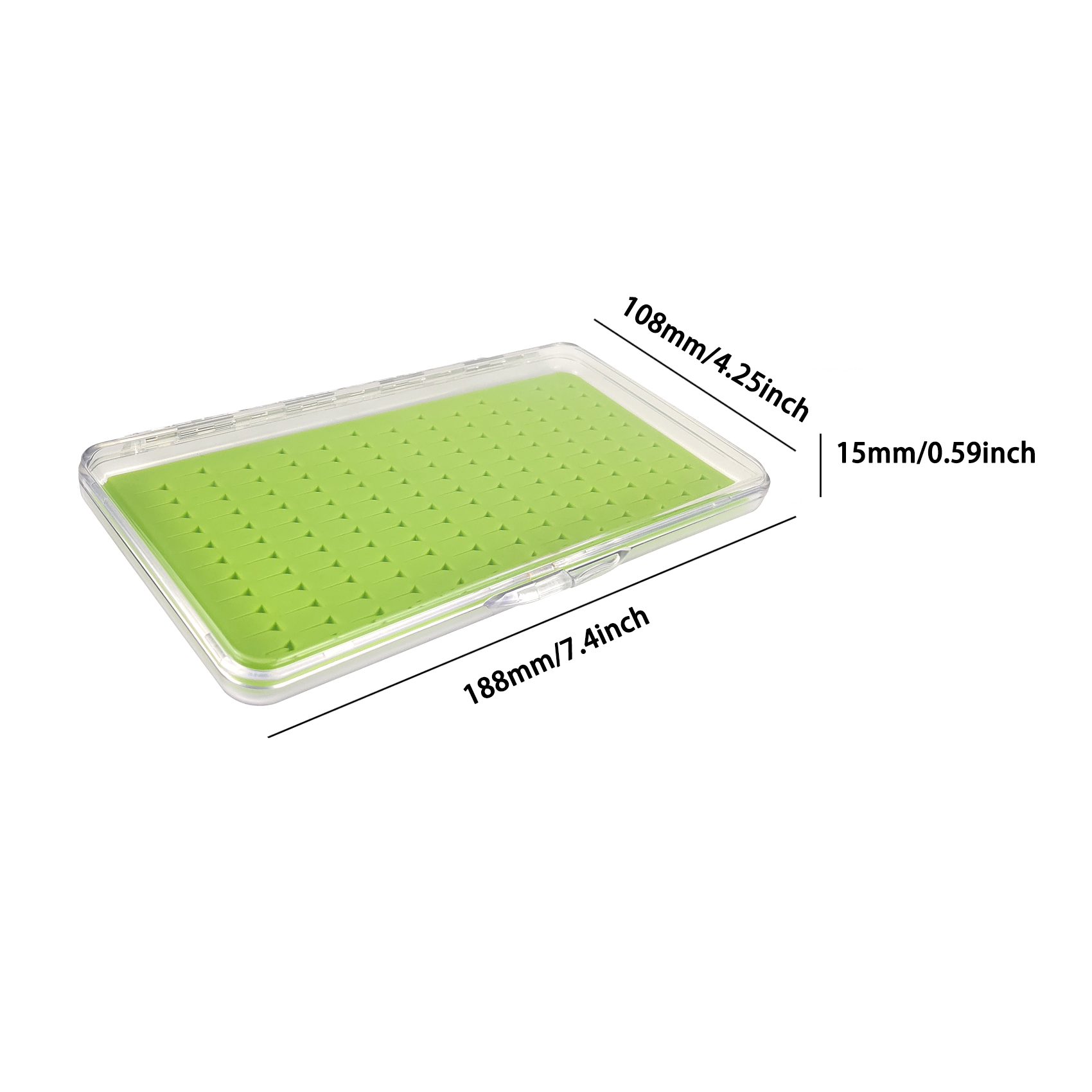Aventik 100% Waterproof Fly Box Silicone Transparent Fishing Box Fishing Storage: green