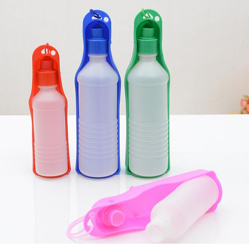 Draagbare drinkfles voor huisdieren, 500ml automatische drinkflessen voor buiten, kleine en grote honden