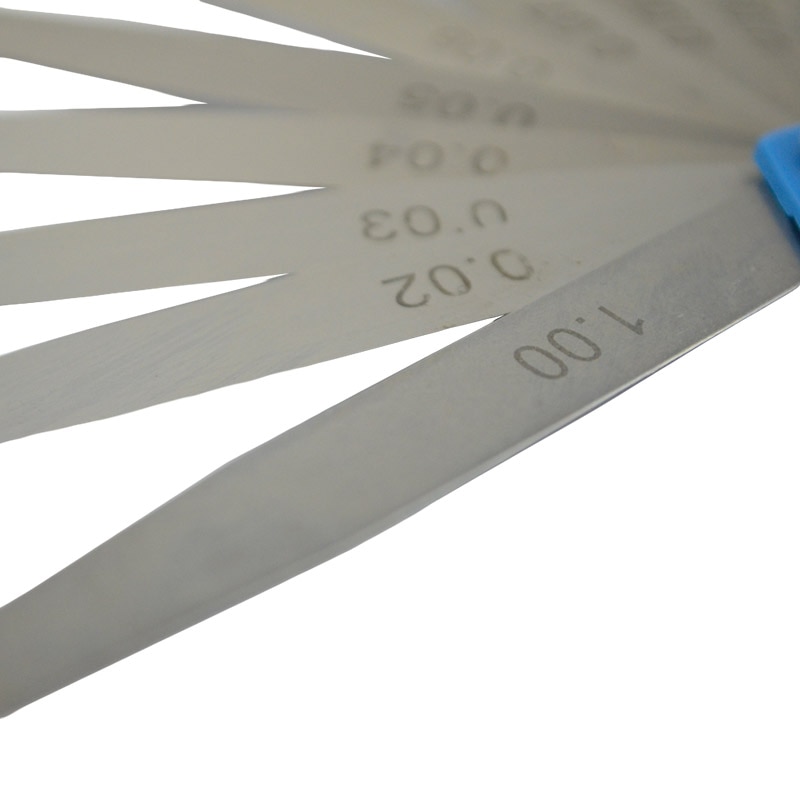 Motorcycle Parts 0.02 to 1mm 17 Blade Thickness Gap Metric Filler Feeler Gauge Measure Tool Ruler
