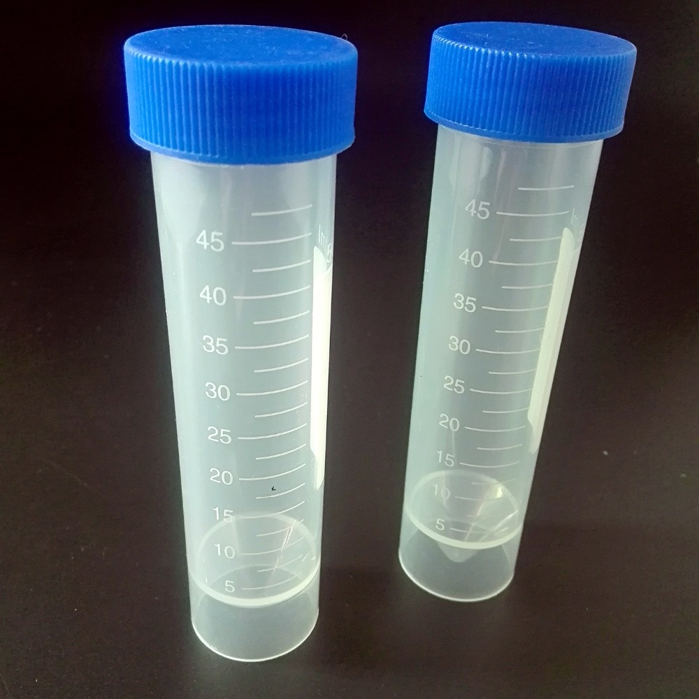 50 ml laboratoriecentrifugerør med blå skruelåg plastmateriale, holdbart , 50 stykke/pakke!