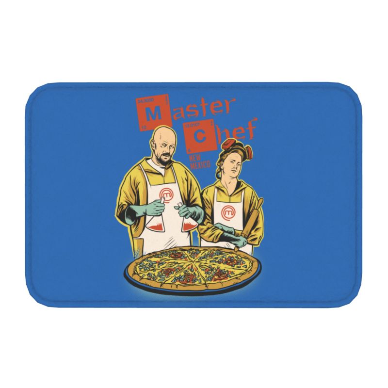 Breaking Bad Los Pollos Hermanos Front Door Mat Anti-Slip Outdoor Quick Dry The Chicken Brothers Doormat Entrance Rug Carpet: Blue