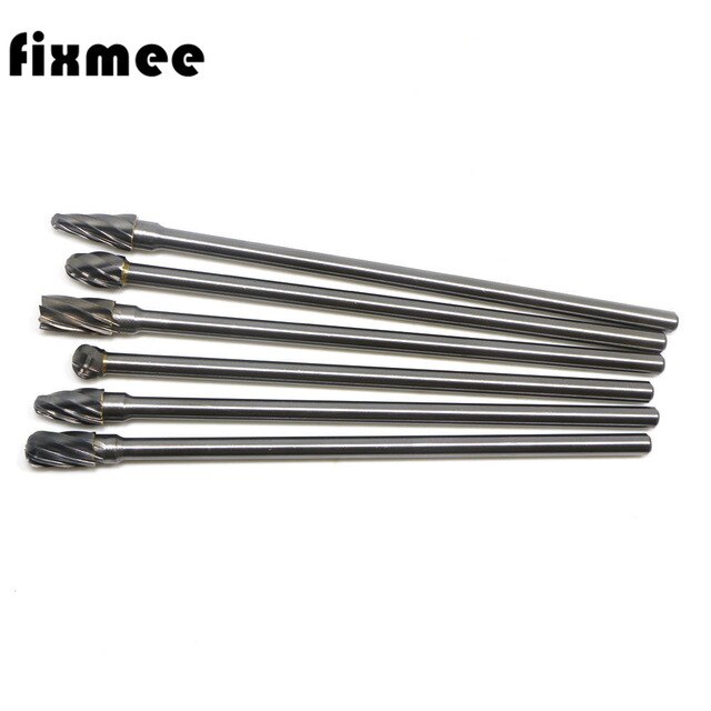 6X10 MM carbure de tungstène gravure aluminium coupe 150mm tige rotative fraise 8 cannelés