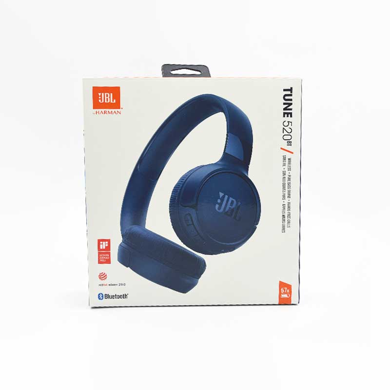 JBL Original TUNE 520BT Auriculares inalámbricos Bluetooth para niños y niñas, auriculares deportivos de música con micrófono: Azul