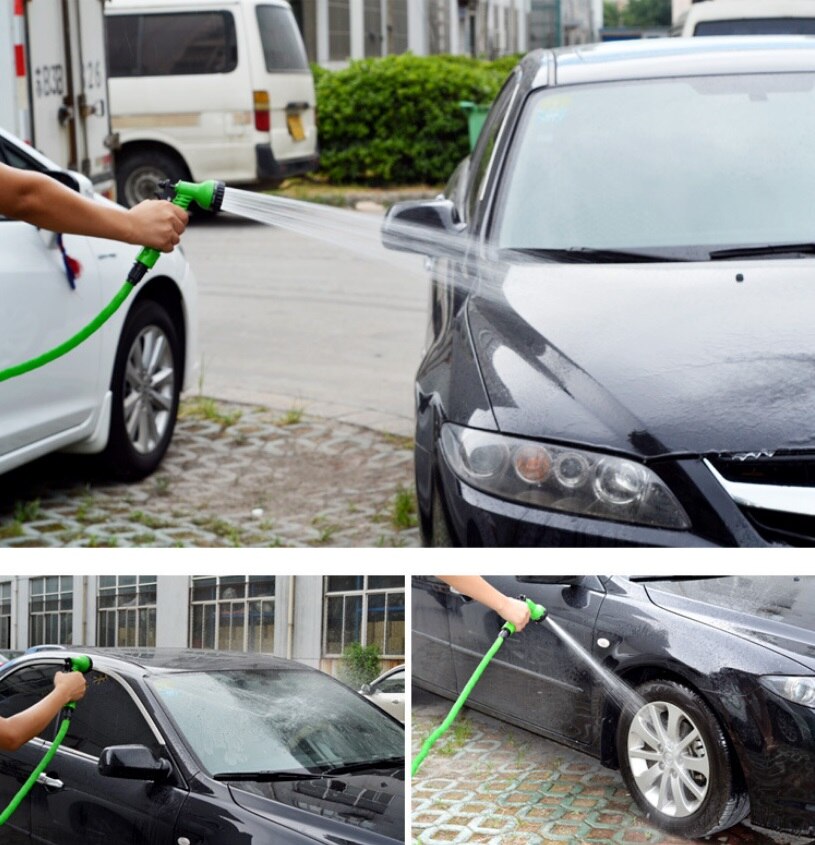 25FT-100FT Garden Hose Expandable Magic Flexible Water Hose EU Hose Plastic Hoses Pipe With Spray Gun To Watering Car Wash Tool