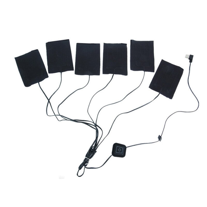 8-in-1 Safe USB Electric Heated Jacket Heating Pad Outdoor Themal Warm Winter Heating Vest Pads For DIY Heated Clothing: C