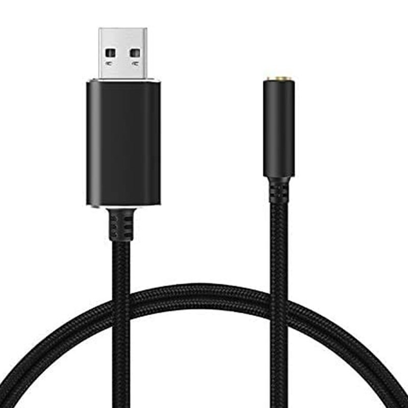 USB to 3.5mm Jack Audio Adapter with 3.5mm Headphone and Microphone Jack for Windows, for Mac, for PS4, for PC/Laptops: Default Title