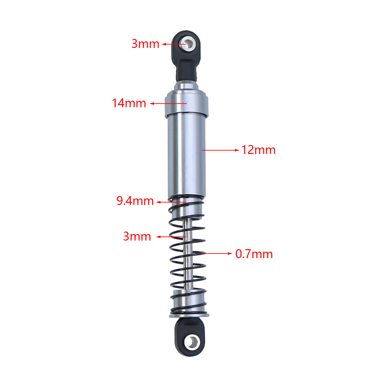 Aluminum Big Bore Shocks With Oil Filled 75mm 85mm 95mm 105mm 115mm For 1/10 RC Crawler LCG Cheater Rigs Capra SCX10 90046 TRX4