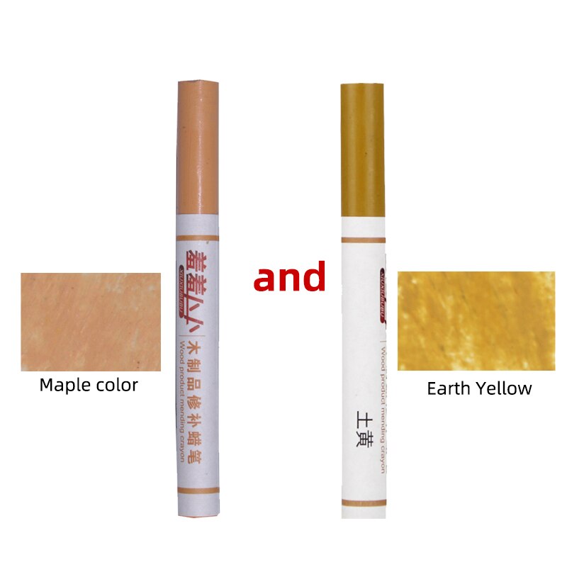 2 pcs set wooden repair crayon floor nail eye hole scratch Crack repair composite repair material: Silver