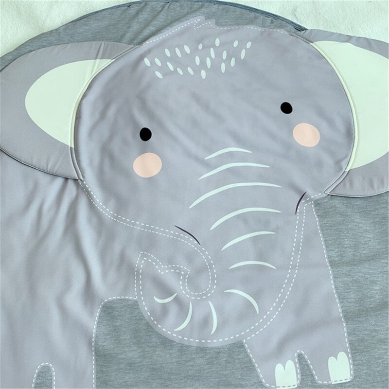 Cartoon Olifant Baby Deken Baby Speelmatten Peuter Kids Kruipen Ronde Tapijt Tapijt Nordic Kids Bed Room Decor Foto Props