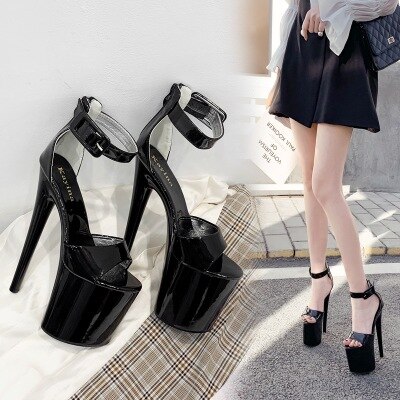 women's shoes 20cm hate sky high model stage catwalk shoes High heels banquet platform sandals Steel Tube Dancing Shoes