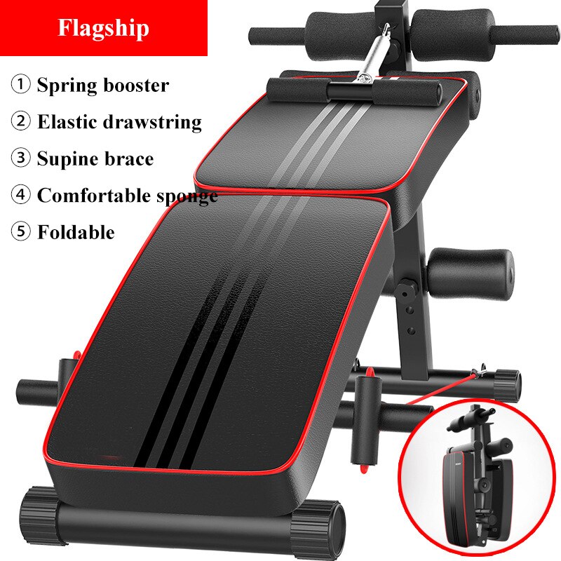 Fitness Equipment Device Folding Sit Up Bench Household Supine Board Dumbbell Stool Multifunctional Crunch Bench: AD-1782