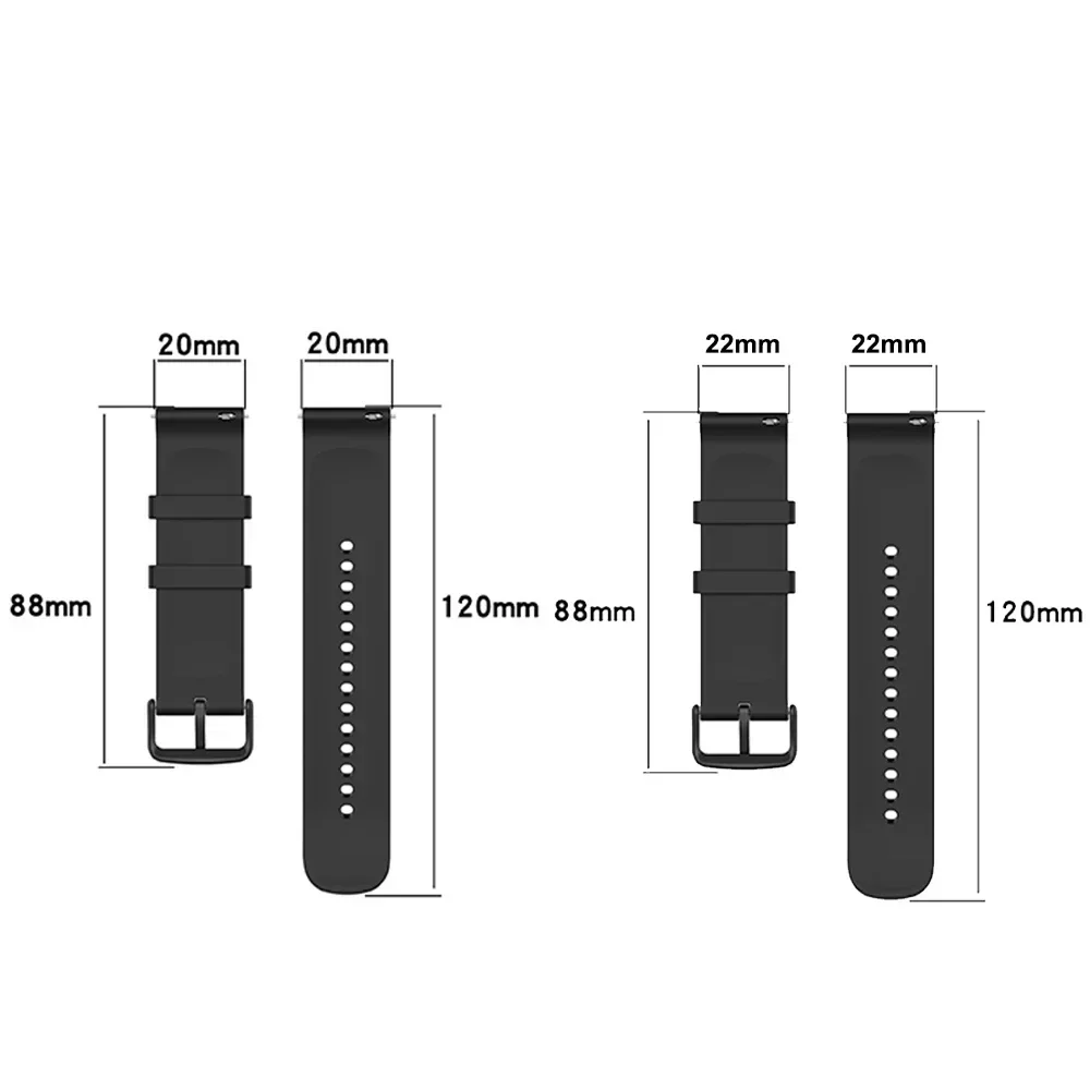 20mm 22mm silikonebånd til xiaomi watch  s4/s3/s2/s1 pro rem til huawei ur/garmin armbånd vandtæt armbånd til amazfit