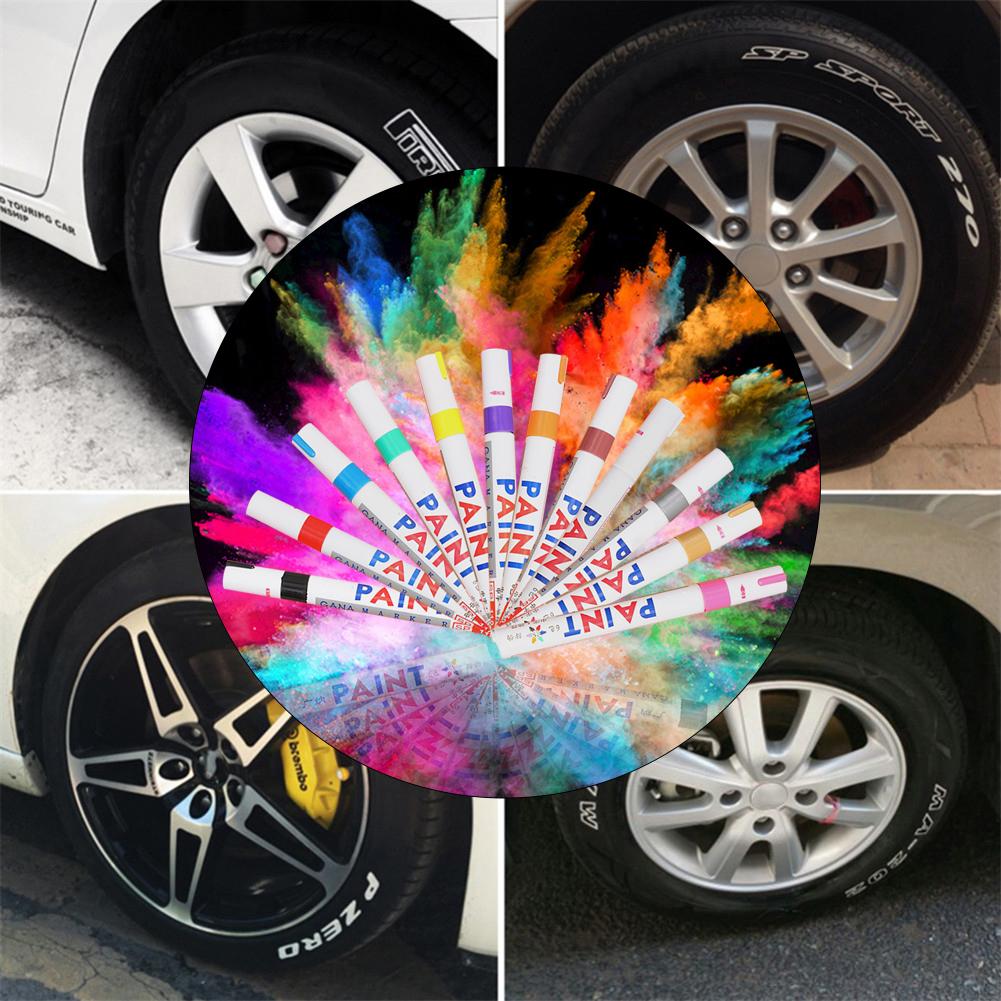 colorful Universal Waterproof Tyres Cars pen Doodle Pen Permanent Paint markers Graffiti Oily Marker Pen