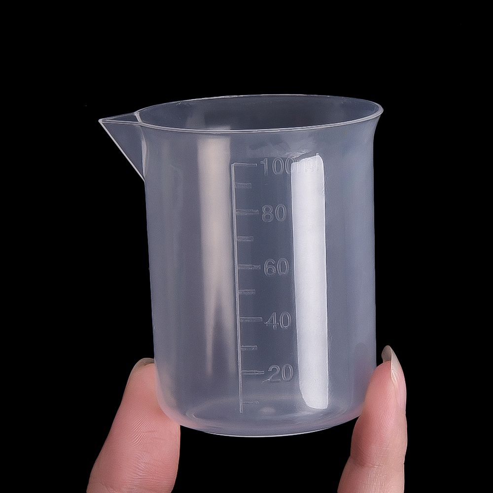 100ml Measuring Cup Transparent Plastic Scale Beaker Lab Chemical Laboratory Cups Resin Water Kitchen Baking Tools Container