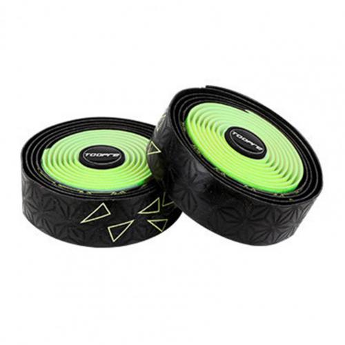 Reliable Elastic Skin-friendly Chrysanthemum Pattern Road Bike Handle Bar Wrap Handlebar Tape Handle Bar Tape 1 Pair: Green  Black