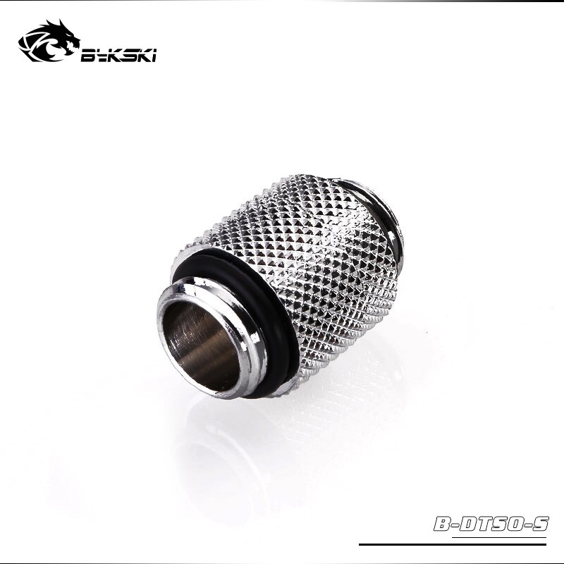 BYKSKI-Conectores rotativos G1/4 &quot;macho a macho, extensor de 360 grados, Accesorios de ordenador, accesorios de M a M: silver