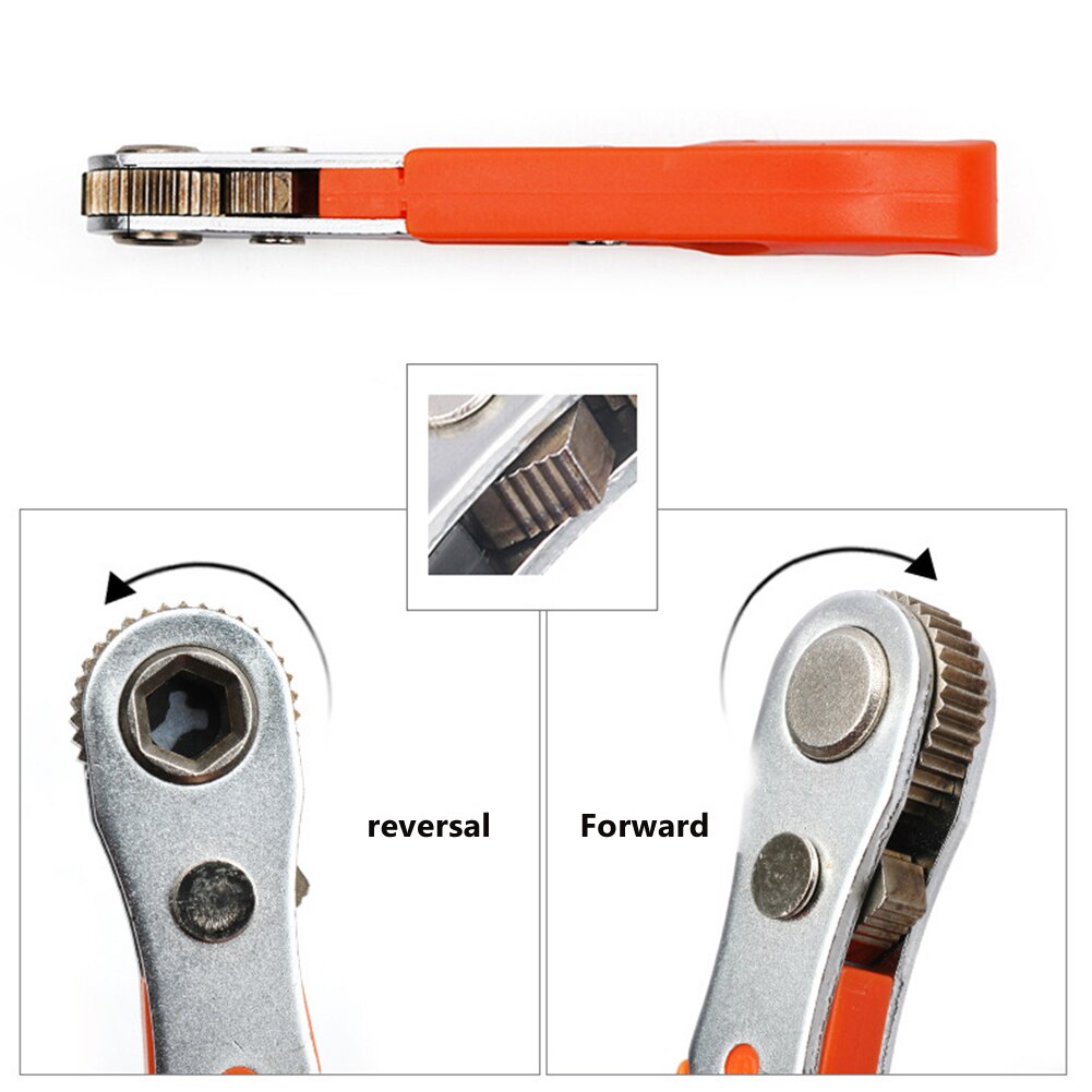 Ratchet Wrench Screwdriver Bit Hexagon Torx Ratchet Spanner Quick Release Socket Repair Tool Single/Double Head Screwdriver Tool