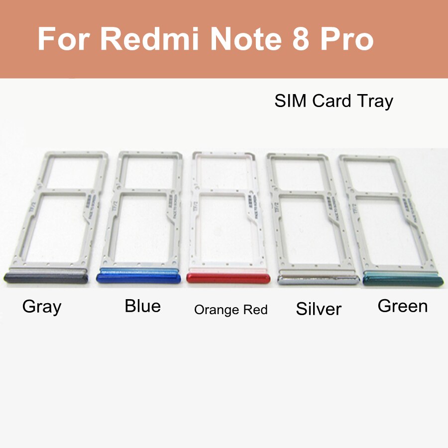 For Xiaomi Redmi Note 8 Pro Sim Card Tray Slot Holder Replacement Parts for Redmi note8 pro Sim Card