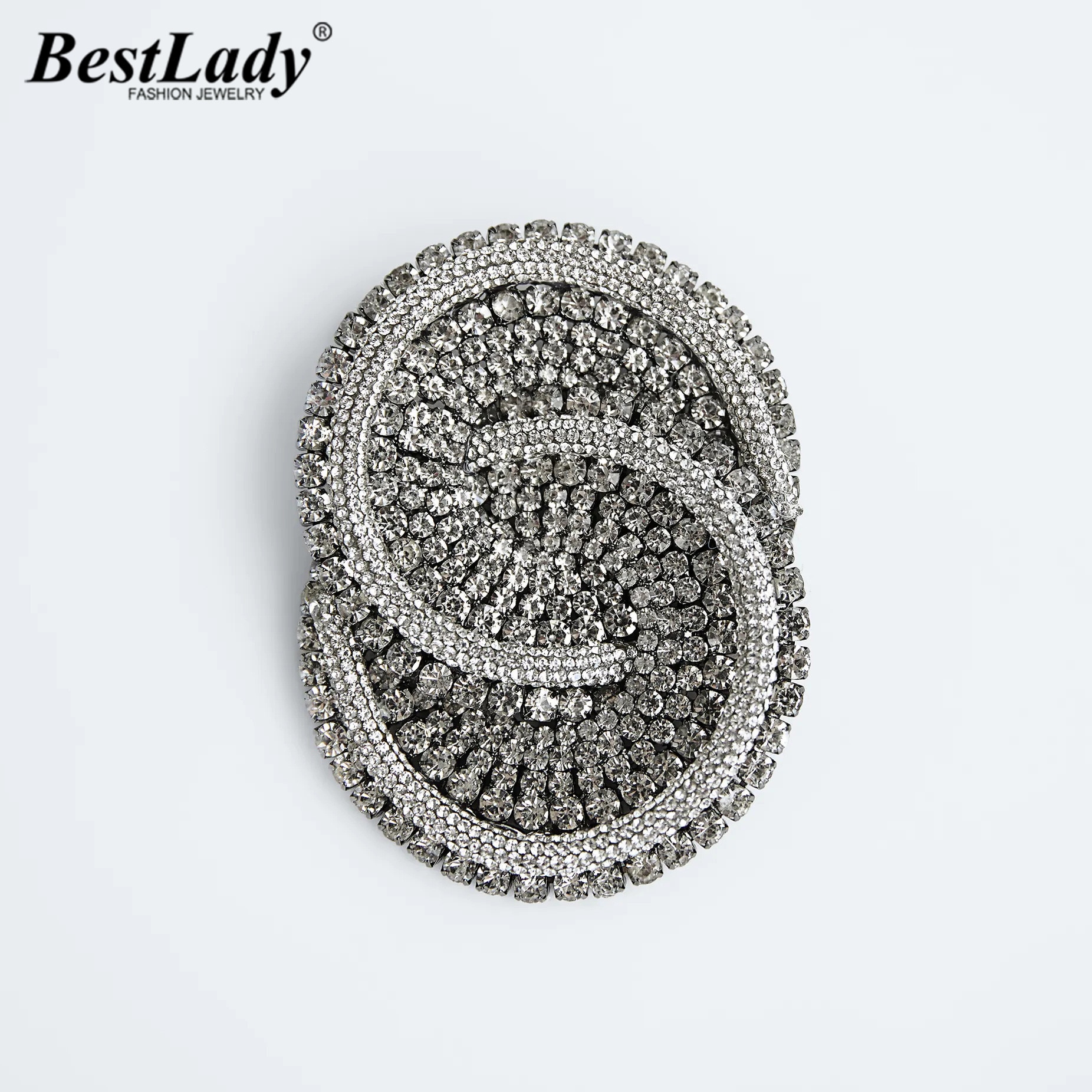 Best Lady ZA Crystal Jewelry Brooch for Women Trendy Unique Tassel Rhinestone Wedding Bridal Brooch Accessories Jewelry