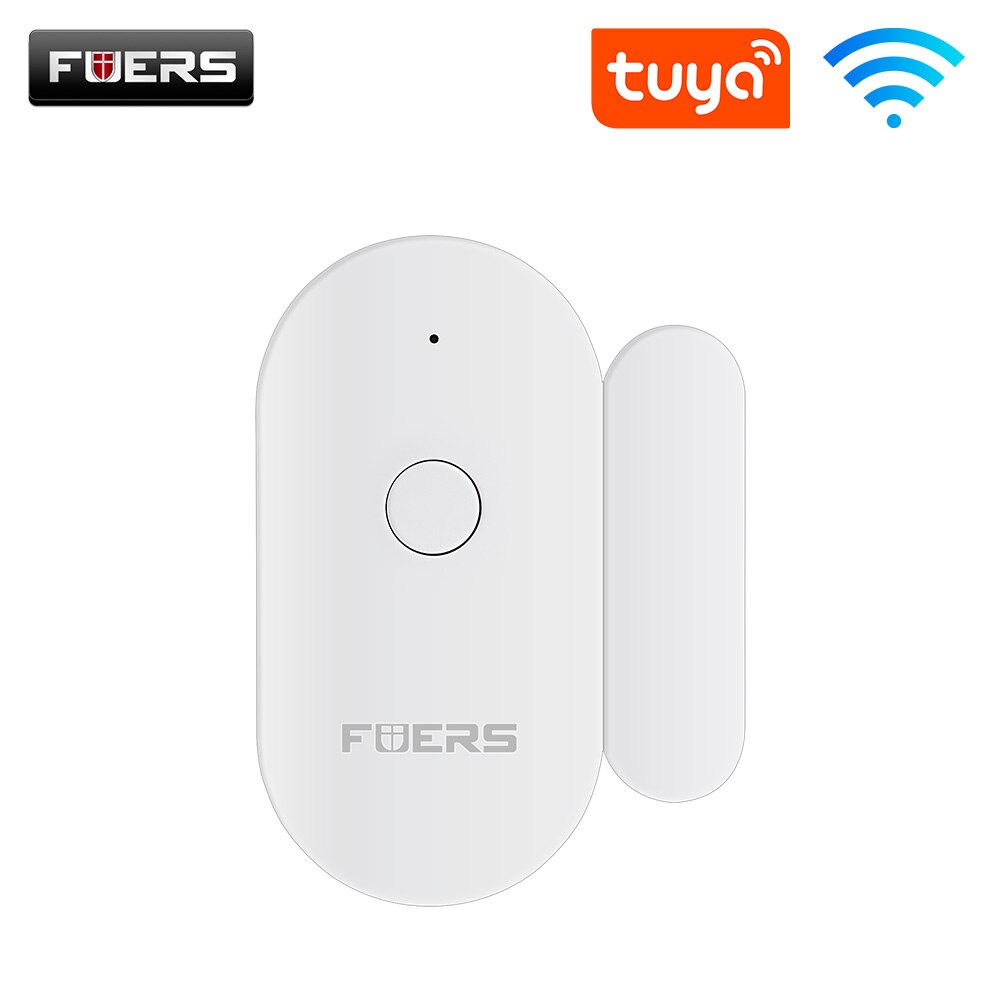 Fuers Tuya Smart Home WiFi Sensor de puerta Detectores de puerta abierta Sistema de alarma de protección de seguridad Alerta de seguridad para el hogar Alarma de seguridad: 1 door sensor