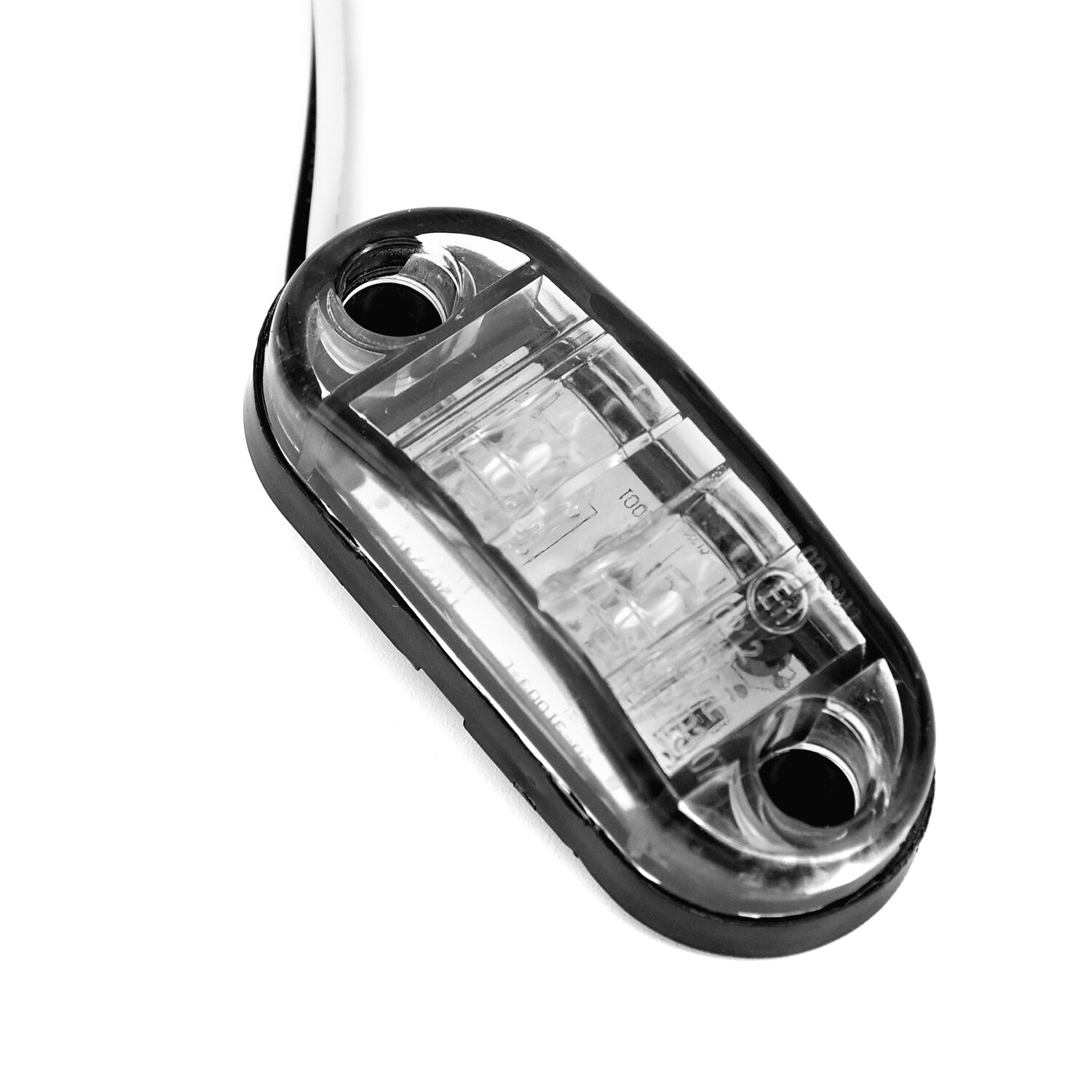 Juego de luces LED para remolque de coche, 12V, 2 uds., Indicador lateral blanco, resistentes al agua, 0,5 W, súper lámpara de plástico, camión duradero