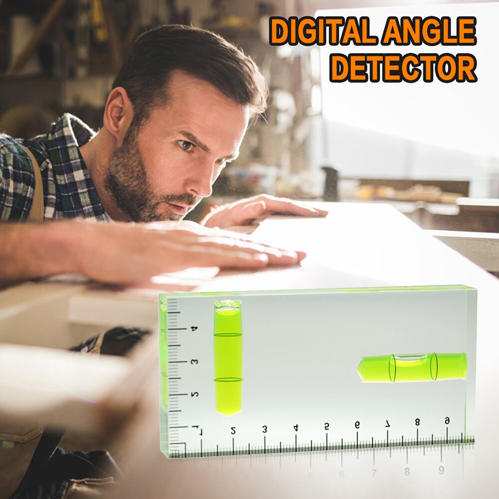 High Precision Transparent Two Direction Level Bubble Mini Spirit Level