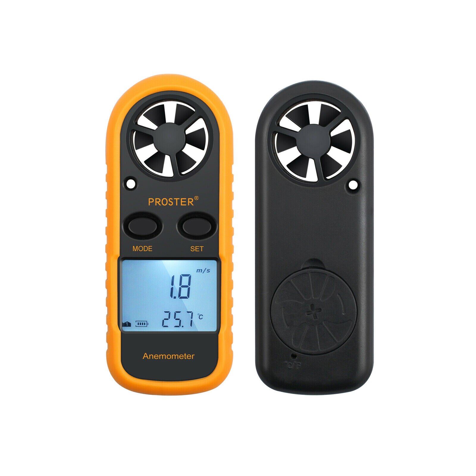Digitale Lcd Anemometer Air Windsnelheid Tester Temperatuurmeter Thermometer Auto Elektrische Apparaten