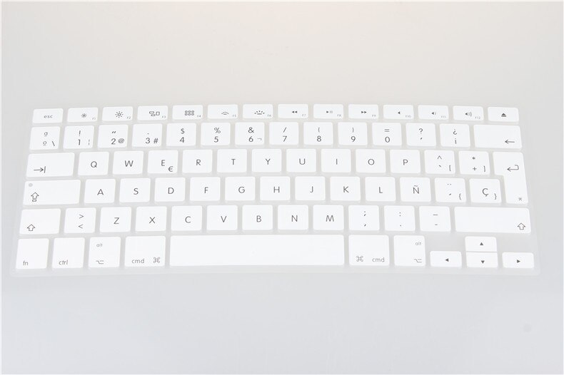 MacBook Keyboard Protector - Silicone Skin for Air 13, Pro 13/15/17 Retina - Waterproof & Dustproof: White