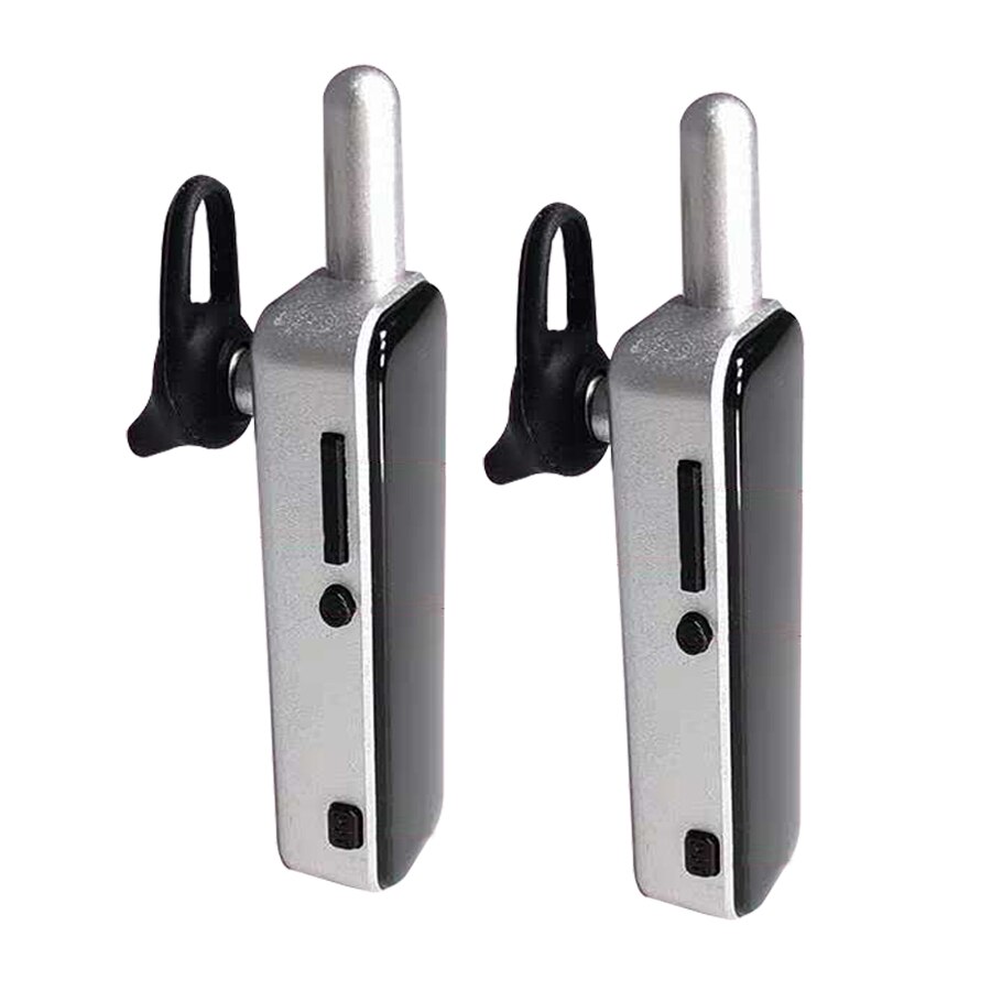 Auricolare bluetooth senza fili walkies-talkies piccole radio appeso tipo di orecchio ristorante parrucchiere salone di bellezza negozio mini walkie talkie: 2pcs sliver