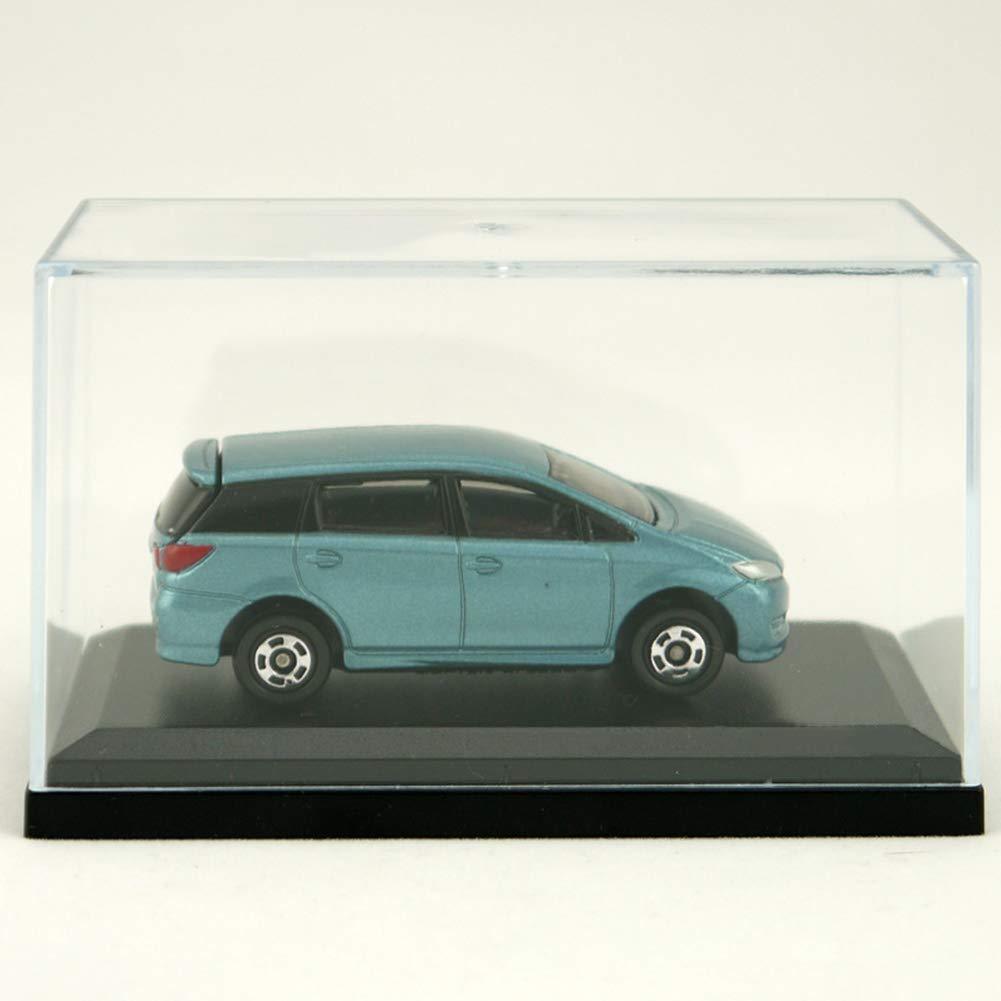 Klar akryl vitrin perspex box 10cm l plast vit bas dammtät