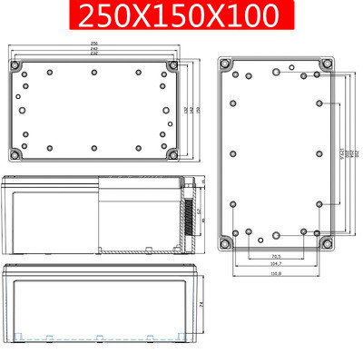 Outdoor Waterproof Case Enclosure Electronic ip67 Project Instrument Case Electrical Project Box ABS Outdoor Junction Box