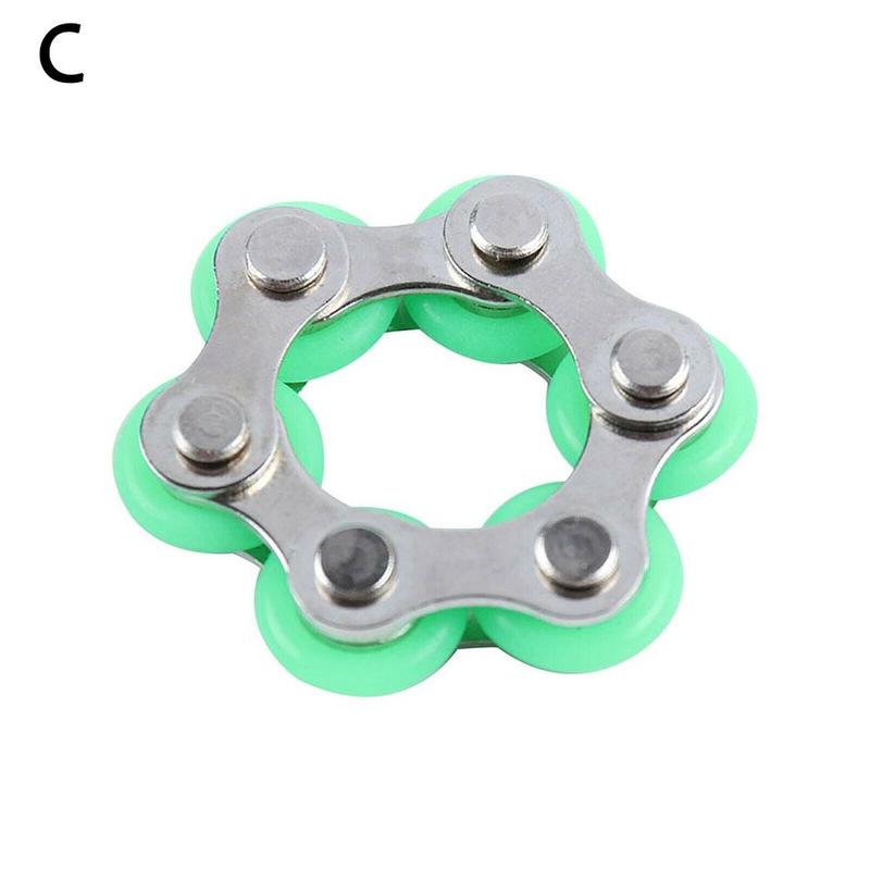 Pressure relief toy bicycle decompression chain: C