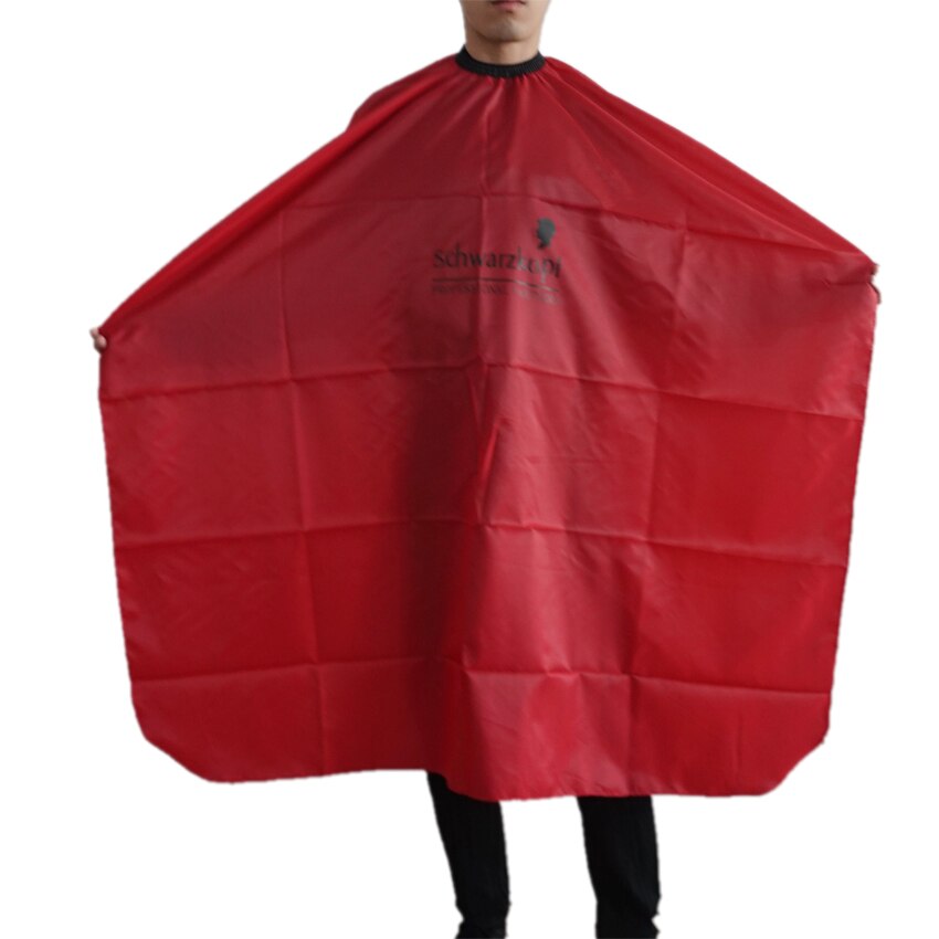 Hår cape klippa nylon vattentät frisör förkläde klippa hår capes antistatisk hår cape salong: Röd