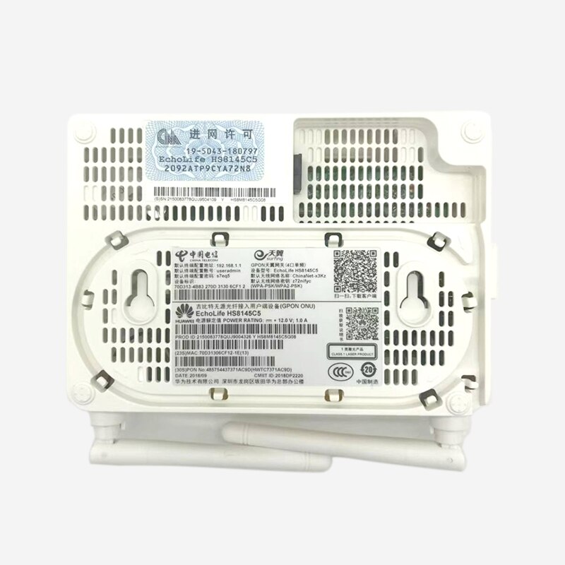 100% huawei GPON ONU HS8145C5 ftth glasvezel EPON ONT mini huawei router met 1ge + 3fe + wifi + usb + voice Engels vershion