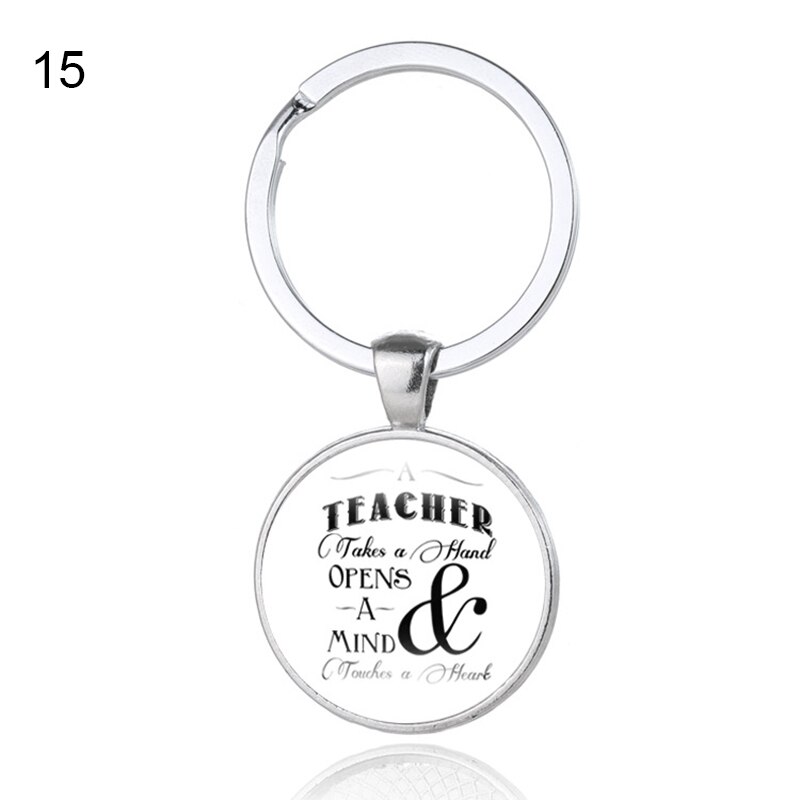 Voor lerarendag, onderwijsassistent, glazen hanger, sleutelhanger, sleutelhanger, waardering voor leraren, op voorraad: 15