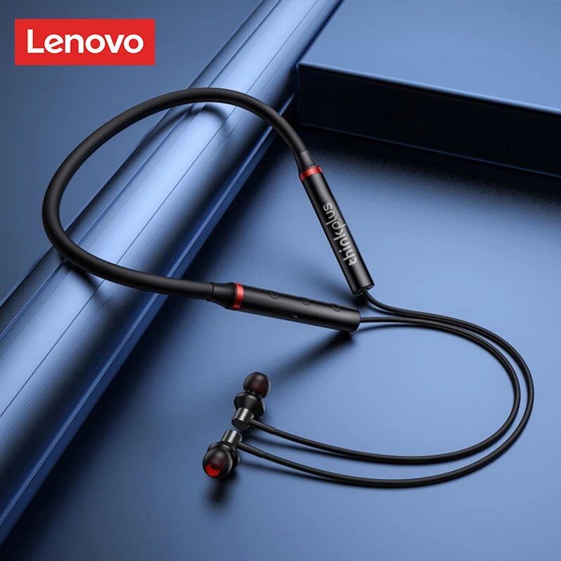 Lenovo HE05X Ⅱ Neckband Earphones Wireless Bluetooth 5.0 Earbuds Waterproof Sport Headset with Mic Magnetic Neckband Earphone: black