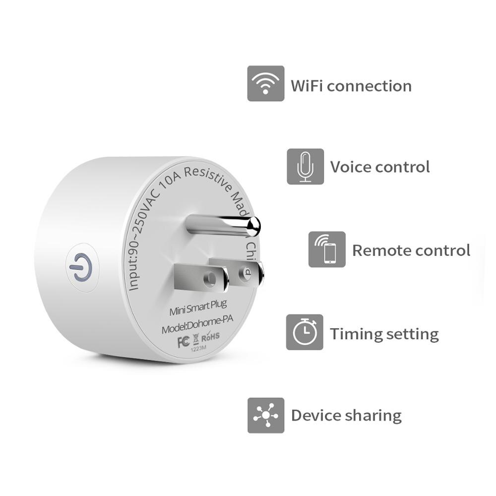 Wifi alexa-kompatibel tuya smart redningsuttak oss plugg google hjem forbedring  ac 110v -240v itelligent adapter app fjernkontroll