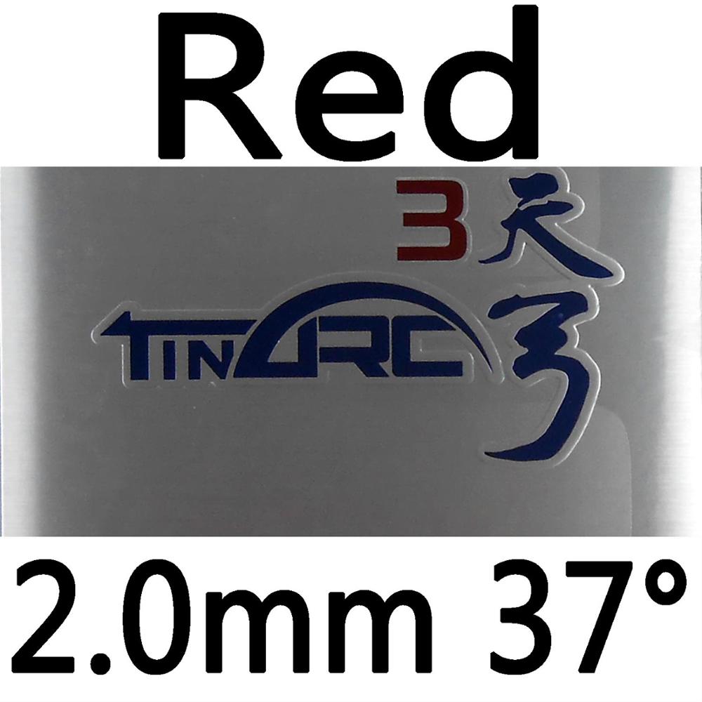 Original DHS TinArc 3 TinArc3 TinArc III pips-in table tennis pingpong rubber with sponge: red 2.0mm H37