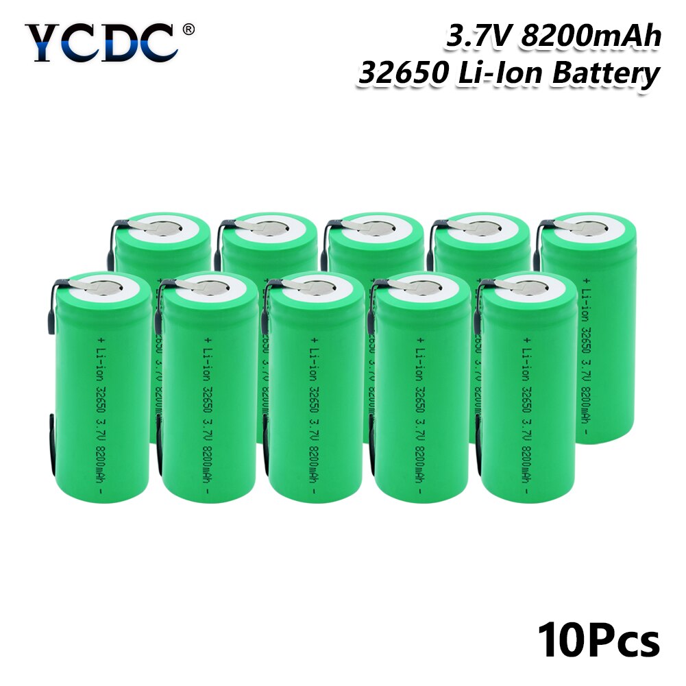 Rechargeable 32650 Li-ion high-discharge 3.7V 8200mAh Battery Backup Power Lithium Batteries Welding Nickel Sheet batteries