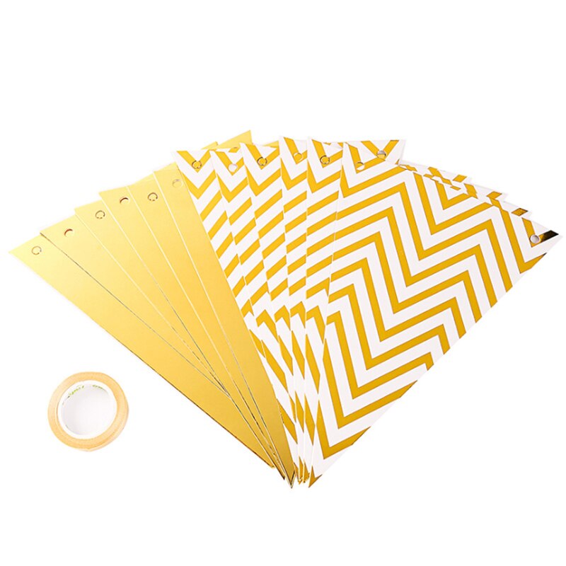 Nordic Stijl Rose Gouden Driehoek Wave Bunting Adult Party Sfeer Decoratie: golden