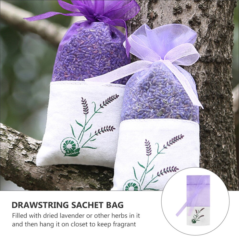 12pcs Lavender Sachets Empty Sachets Bags Gauze Storage Bags for Spice Packing