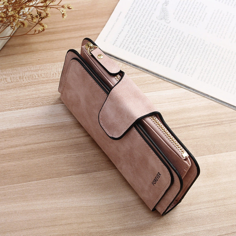 2024 Frauen Brieftaschen lange Pu Leder oben Karten Halfter klassische weibliche Geldbörse Reiß verschluss Brieftasche für Frauen