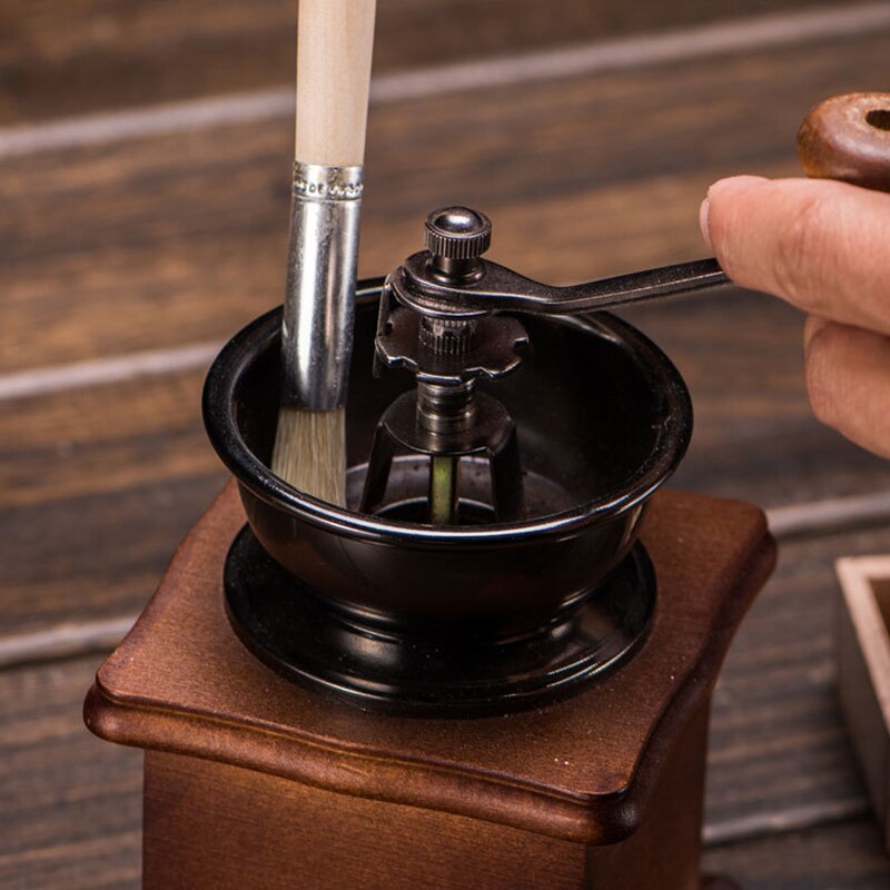 Kitchen Coffee Grinder Cleaning Brush Universal Coffee Bean Grinding Machine Clean Tools Wooden Handle Dusting Brushes