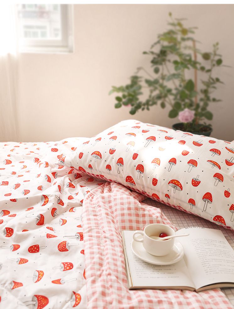 2.35 måler bredt 100%  bomullsstoff til baby, sopp stjernestripe trykt stoff håndlaget sengetøy barnestoff