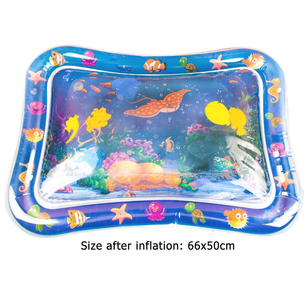 66x50cm Kids Water Mat Baby Inflatable Patted Pad Baby Inflatable Water Cushion Infant Play Mat Toddler Funny Pat Pad Toys