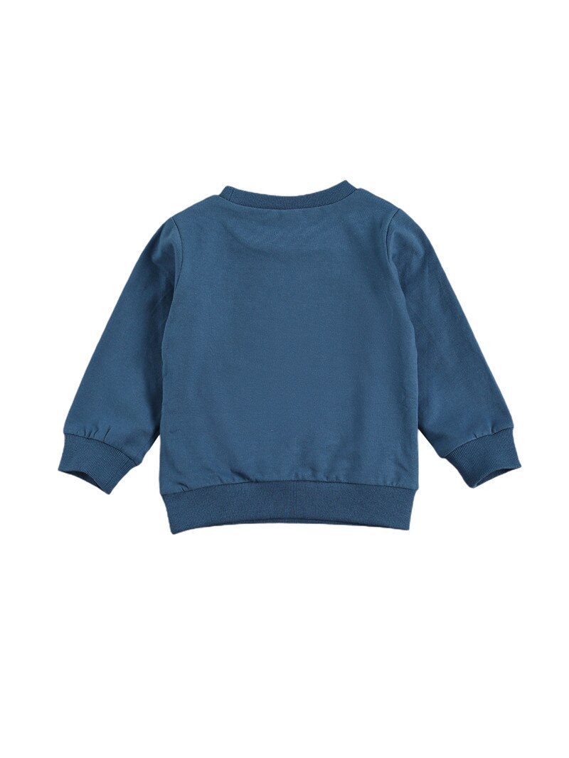 Sweat-shirt à manches longues pour enfants filles et garçons, pull-over décontracté à col rond avec lettre imprimée