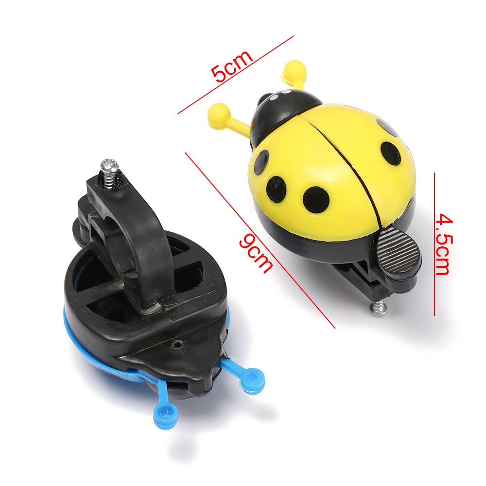 Kids Boys Girls Lovely Ladybug Plastic Bicycle Bell Beetle Bike Handlebar Alarm Ring Safety Warning Horn Cycling Accessories