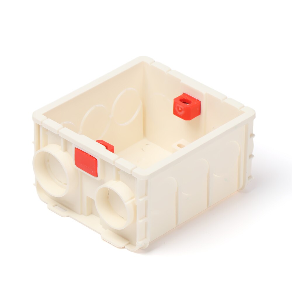 86x86x50mm 86 Type Wall Switch Back Box Plastic Fireproof Wall Plate Mounting Box Stable Heat-resistant Wall Socket Cassette