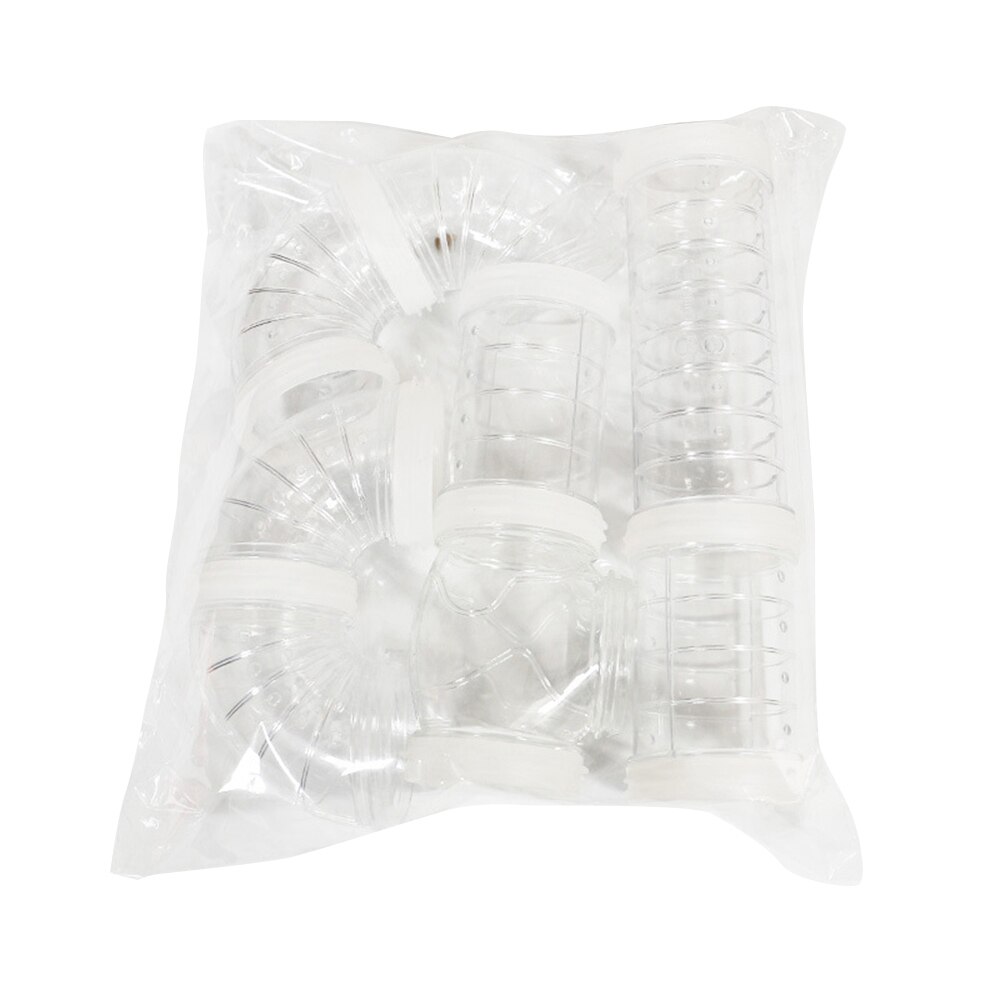 Túnel de plástico para hámster, tubería de entrenamiento para mascotas, herramientas de juego, juguetes externos, jaula multifuncional, accesorios para hámster: White